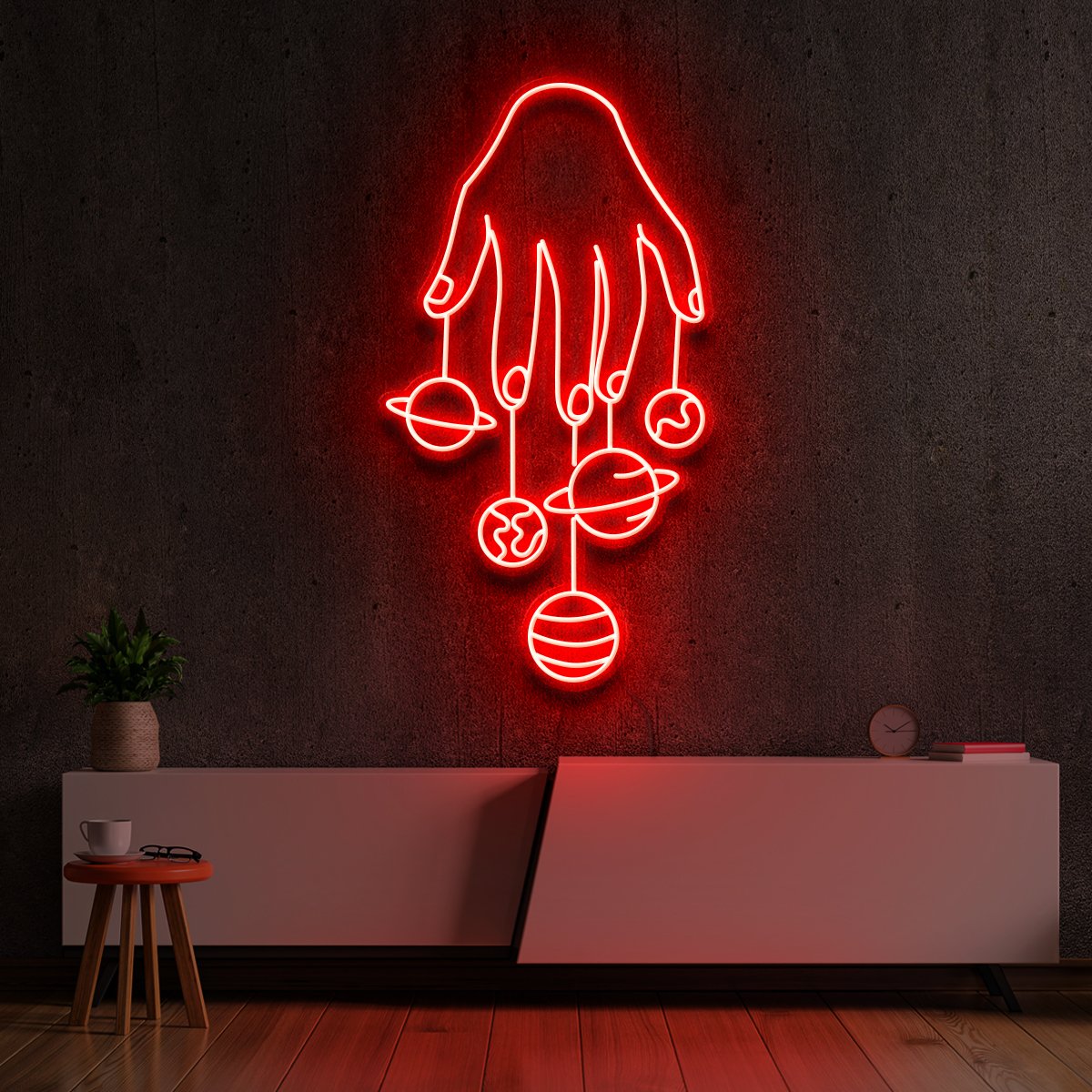 "Cosmic Hand" Neon Sign by Neon Icons