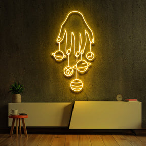 "Cosmic Hand" Neon Sign by Neon Icons