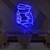 "Cup O' Joe" Neon Sign for Cafés 60cm (2ft) / Blue / LED Neon by Neon Icons