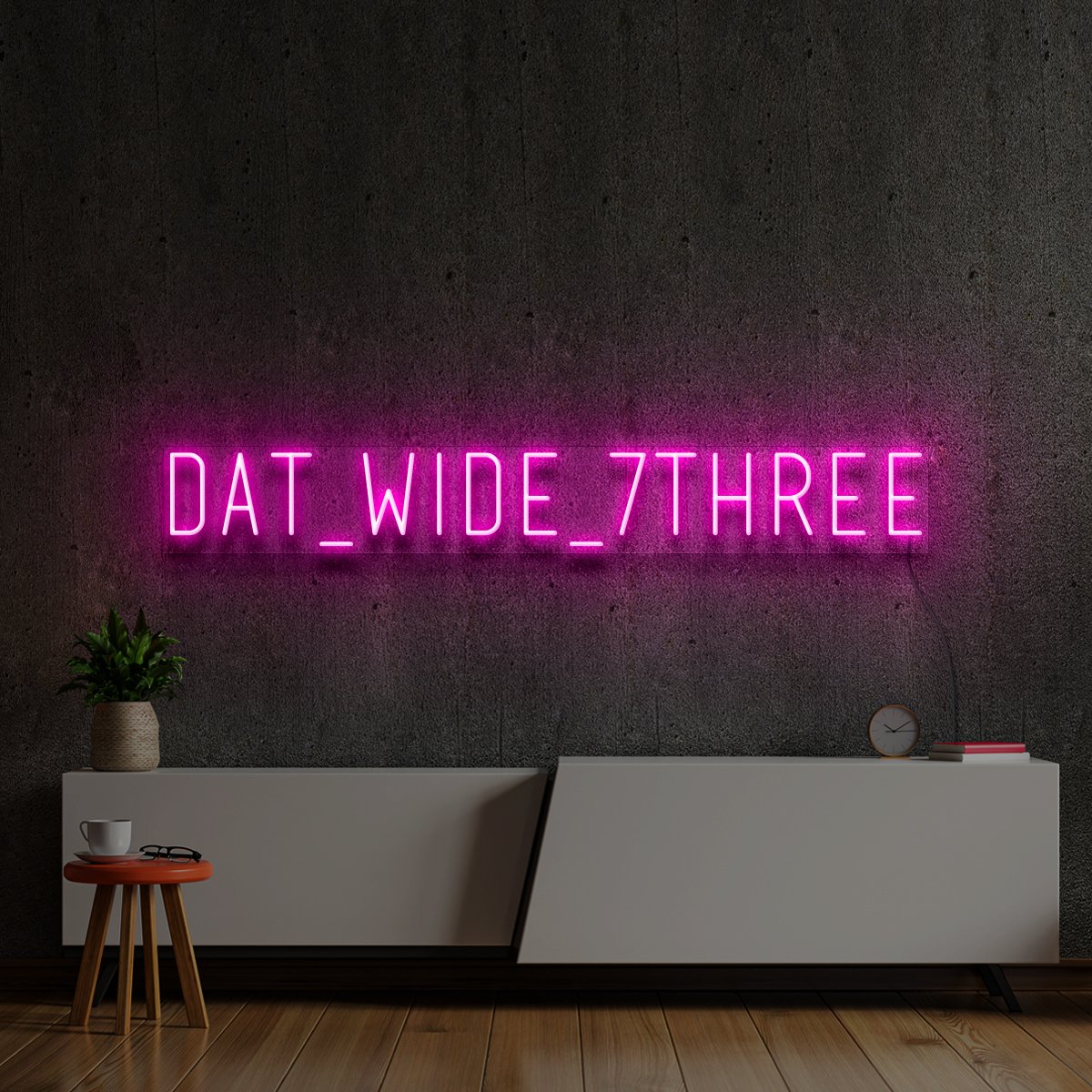 "DAT_WIDE_7THREE" Custom Neon Sign