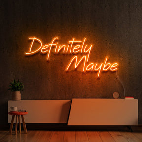 "Definitely Maybe" Neon Sign by Neon Icons