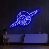 "Deserted Planet" Neon Sign 60cm (2ft) / Blue / LED Neon by Neon Icons