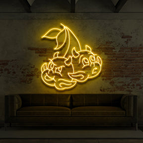 "Devil Cherries" Neon Sign for Tattoo Parlours 60cm (2ft) / Yellow / LED Neon by Neon Icons