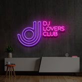 "DJ Lovers Club" Custom Neon Sign