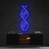 "DNA" Neon Sign 60cm (2ft) / Blue / Cut to Shape by Neon Icons