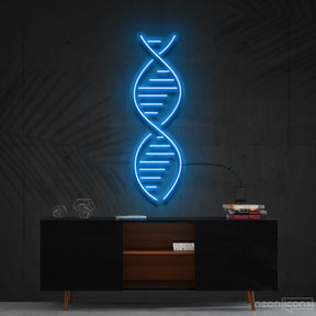 "DNA" Neon Sign 60cm (2ft) / Ice Blue / Cut to Shape by Neon Icons