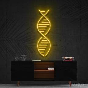 "DNA" Neon Sign 60cm (2ft) / Yellow / Cut to Shape by Neon Icons