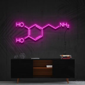 "Dopamine Molecule" Neon Sign 90cm (3ft) / Pink / Cut to Shape by Neon Icons