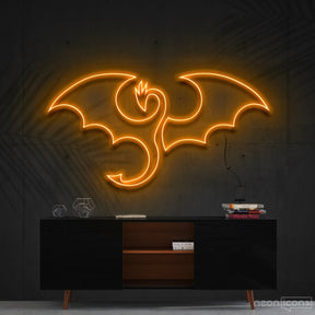 "Dragon" Neon Sign 60cm (2ft) / Orange / Cut to Shape by Neon Icons