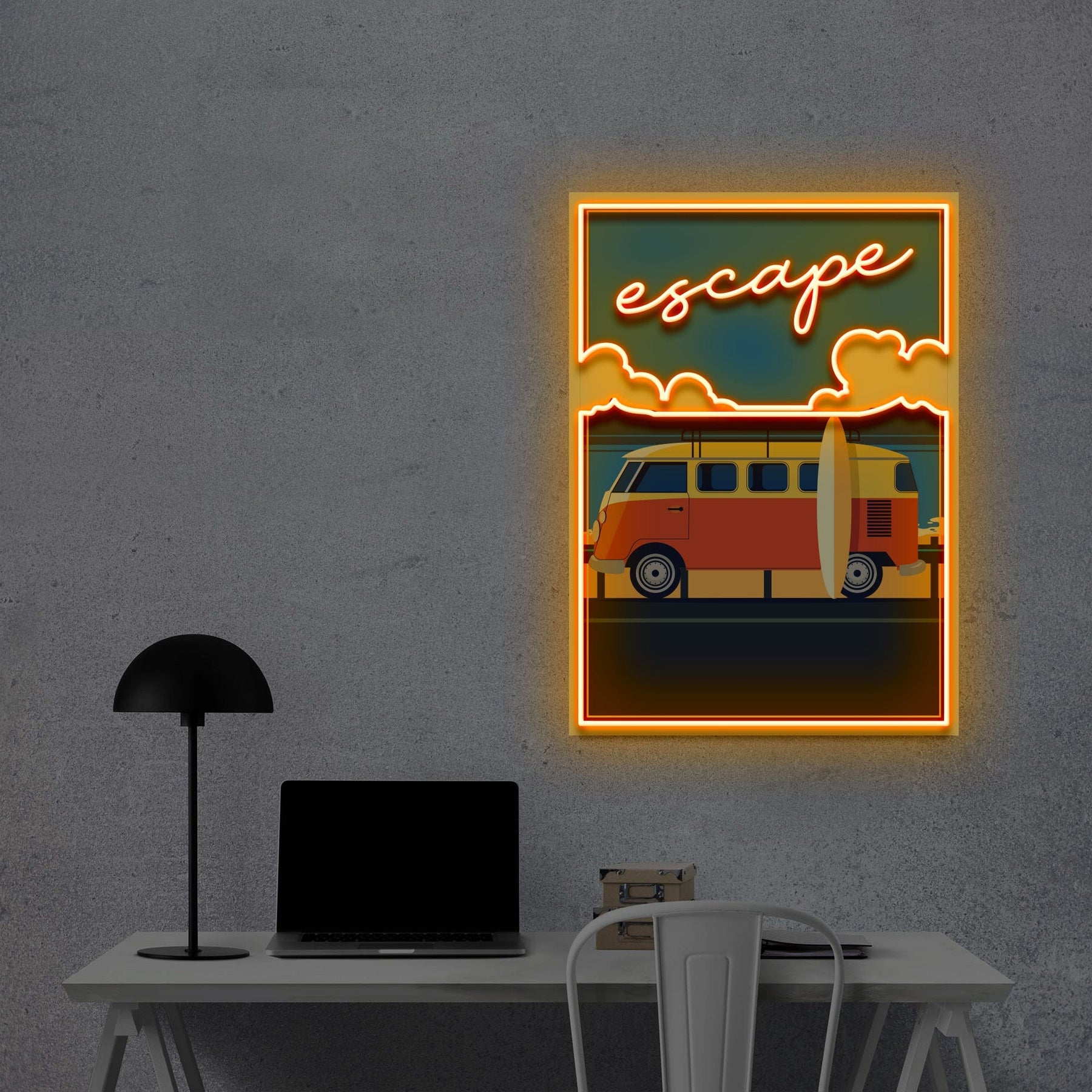 "Escape From Reality" Neon x Acrylic Artwork