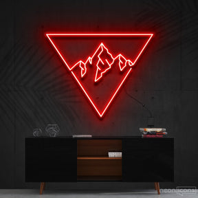 "Everest Triangle" Neon Sign 60cm (2ft) / Red / Cut to Shape by Neon Icons