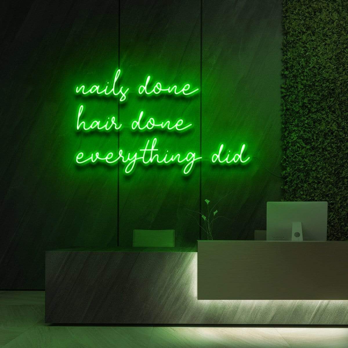 "Everything Did" Neon Sign for Beauty & Cosmetic Studios 90cm (3ft) / Green / LED Neon by Neon Icons