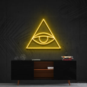 "Evil Eye" Neon Sign 60cm (2ft) / Yellow / Cut to Shape by Neon Icons