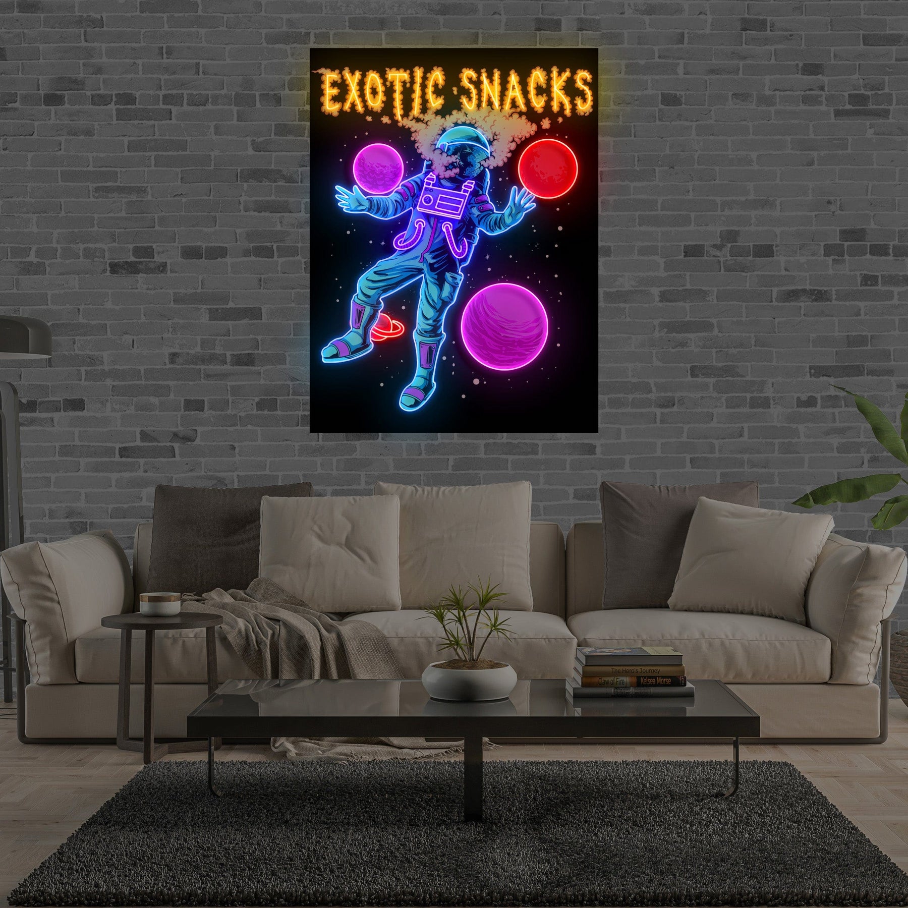 "Exotic Snacks" Custom Neon x Acrylic Sign