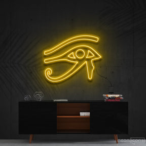 "Eye of Horus" Neon Sign 60cm (2ft) / Yellow / Cut to Shape by Neon Icons