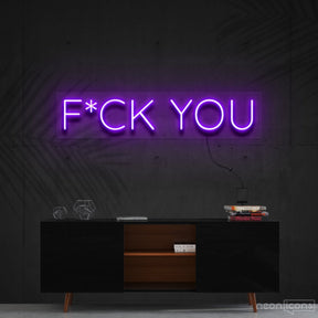 "F*ck You" Neon Sign 60cm (2ft) / Purple / Cut to Shape by Neon Icons