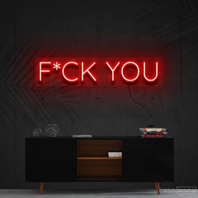 "F*ck You" Neon Sign 60cm (2ft) / Red / Cut to Shape by Neon Icons