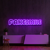 "FAKESMILE" Custom Neon Sign