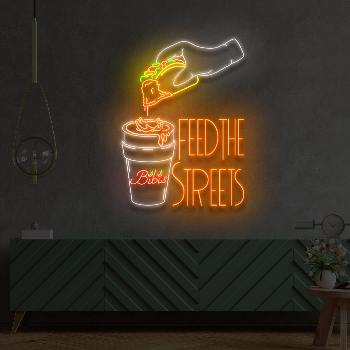 "Feed The Streets" Custom Neon Sign