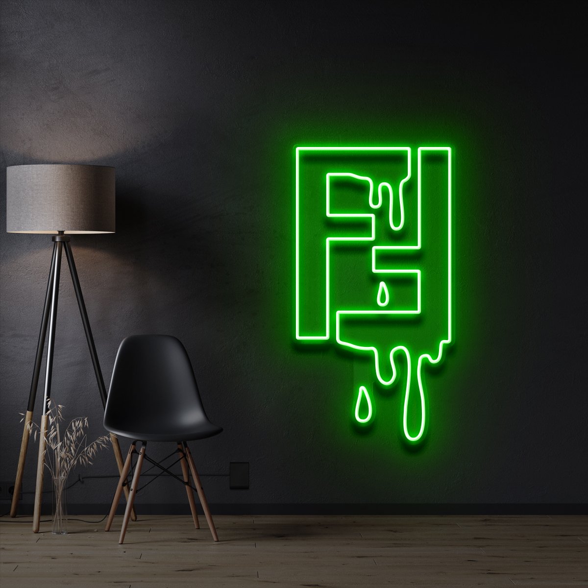 "Fendi Drip" Neon Sign 60cm/2ft / Green / LED Neon by Neon Icons