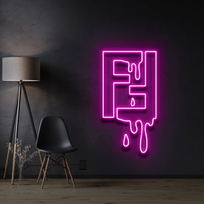 "Fendi Drip" Neon Sign 60cm/2ft / Pink / LED Neon by Neon Icons