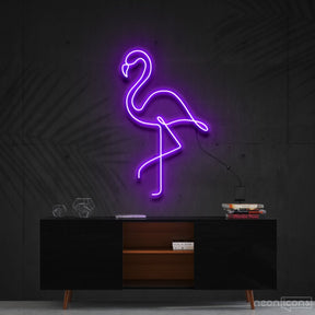 "Flamingo" Neon Sign 60cm (2ft) / Purple / Cut to Shape by Neon Icons