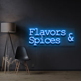 "Flavours & Spices" Custom Neon Sign