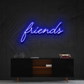 "Friends" Neon Sign 60cm (2ft) / Blue / Cut to Shape by Neon Icons