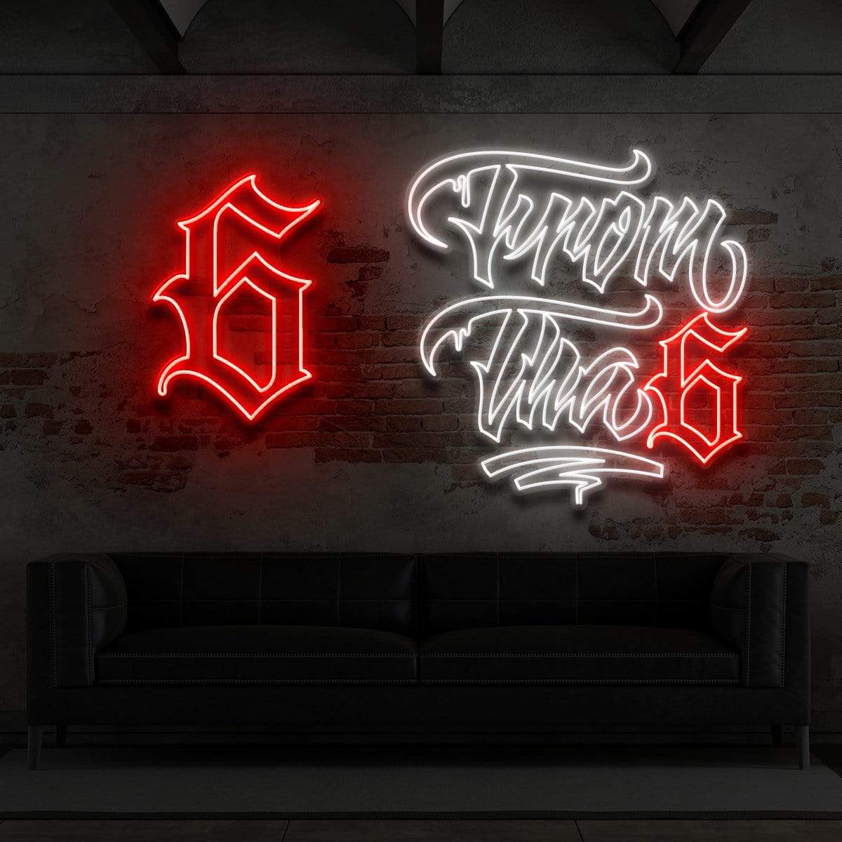 "From Tha 6" & "Six" Custom Neon Signs for Karim