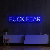 "FUCK FEAR" Neon Sign 60cm (2ft) / Blue / LED Neon by Neon Icons