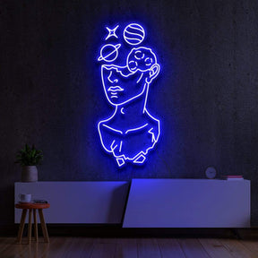 "Galactic David" Neon Sign 60cm (2ft) / Blue / LED Neon by Neon Icons