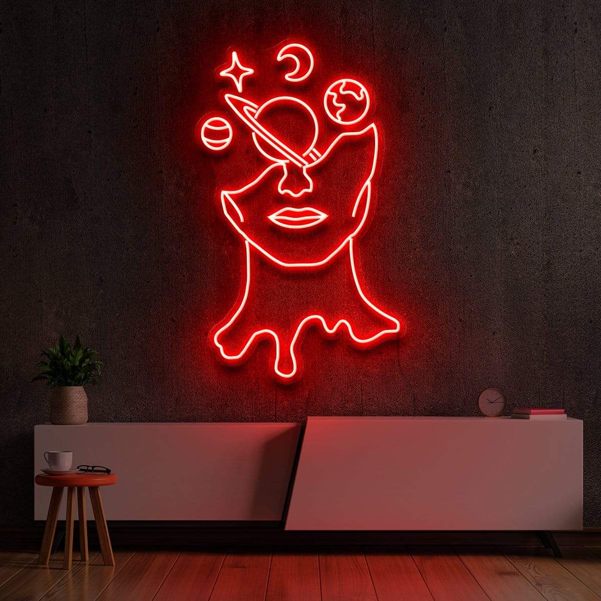 "Galaxy Brain" Neon Sign 60cm (2ft) / Red / LED Neon by Neon Icons