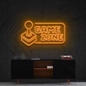 "Game Zone" Neon Sign 90cm (3ft) / Orange / Cut to Shape by Neon Icons