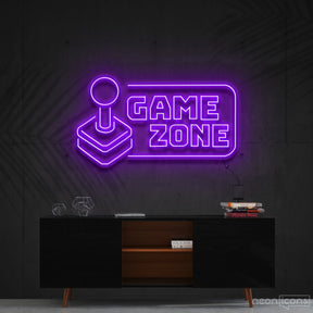 "Game Zone" Neon Sign 90cm (3ft) / Purple / Cut to Shape by Neon Icons