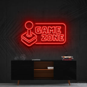 "Game Zone" Neon Sign 90cm (3ft) / Red / Cut to Shape by Neon Icons