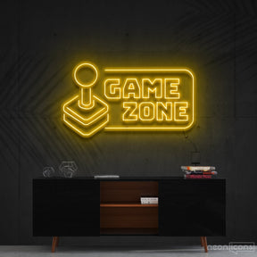 "Game Zone" Neon Sign 90cm (3ft) / Yellow / Cut to Shape by Neon Icons