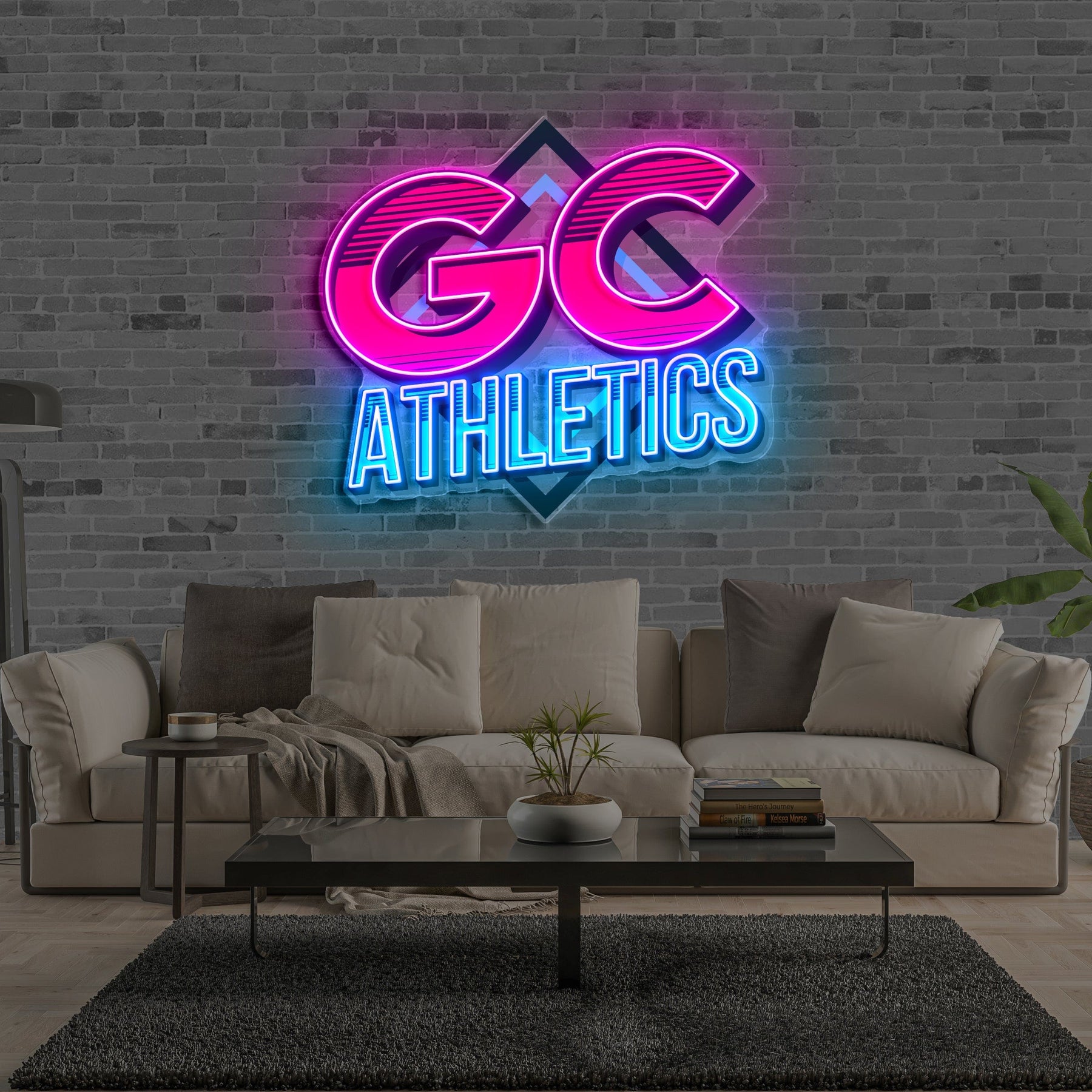 "GC Athletics" Neon x Acrylic Artwork