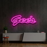 "Gee's" Custom Neon Sign