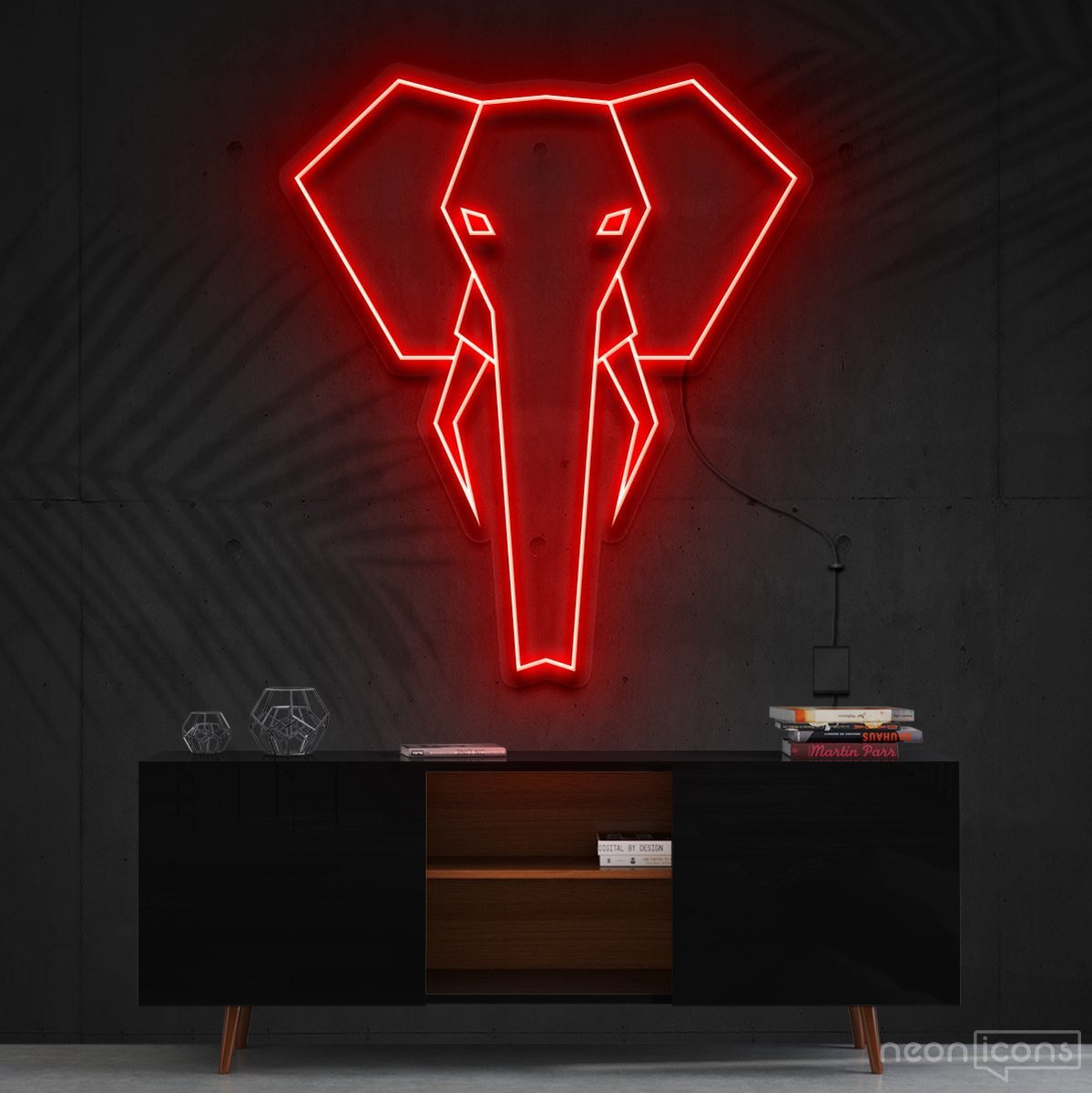 "Geometric Elephant" RGB Custom Neon Sign