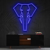 "Geometric Elephant" RGB Custom Neon Sign 60cm (2ft) / RGB Colour Changing / Cut to Shape by Neon Icons