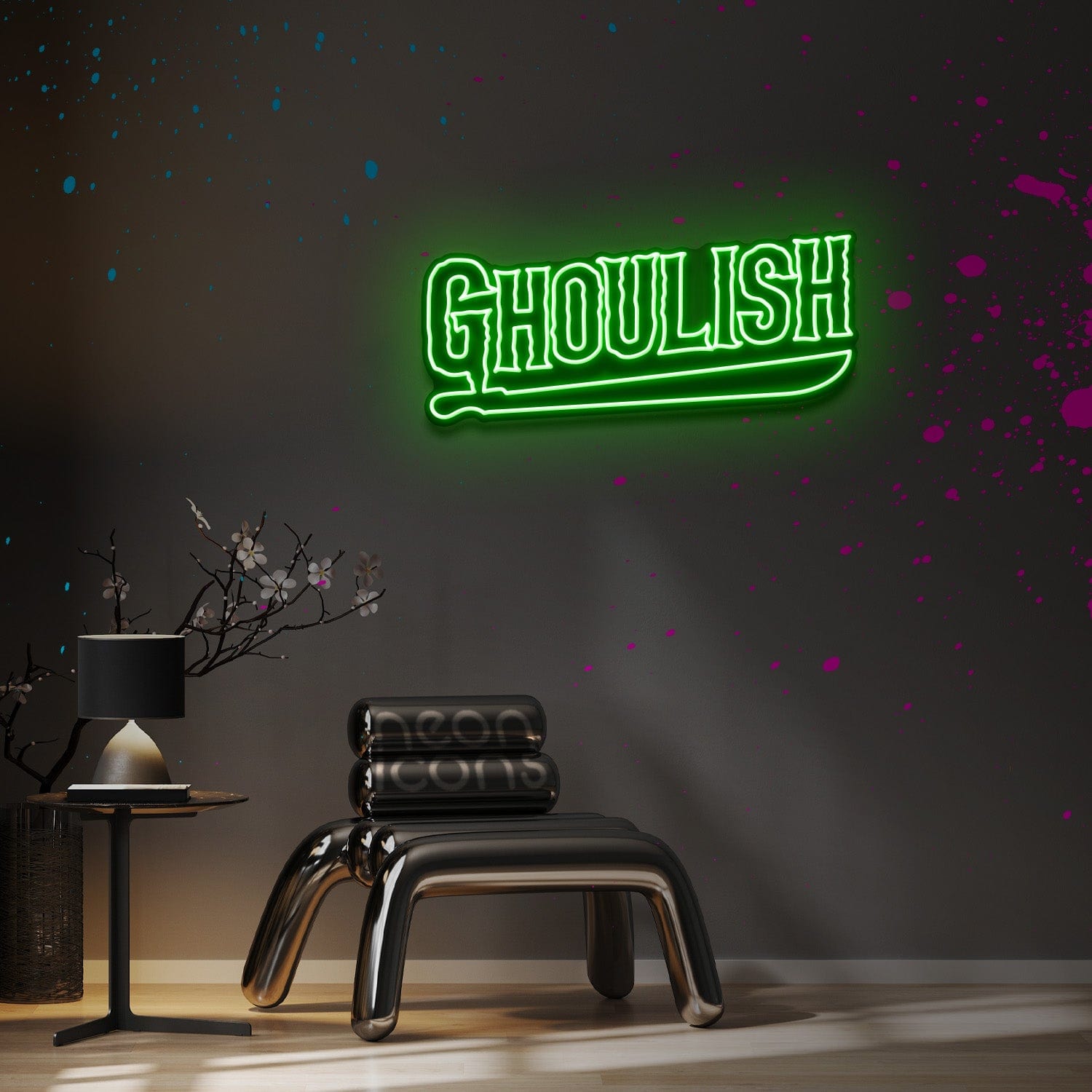 "Ghoulish" Custom Neon Sign