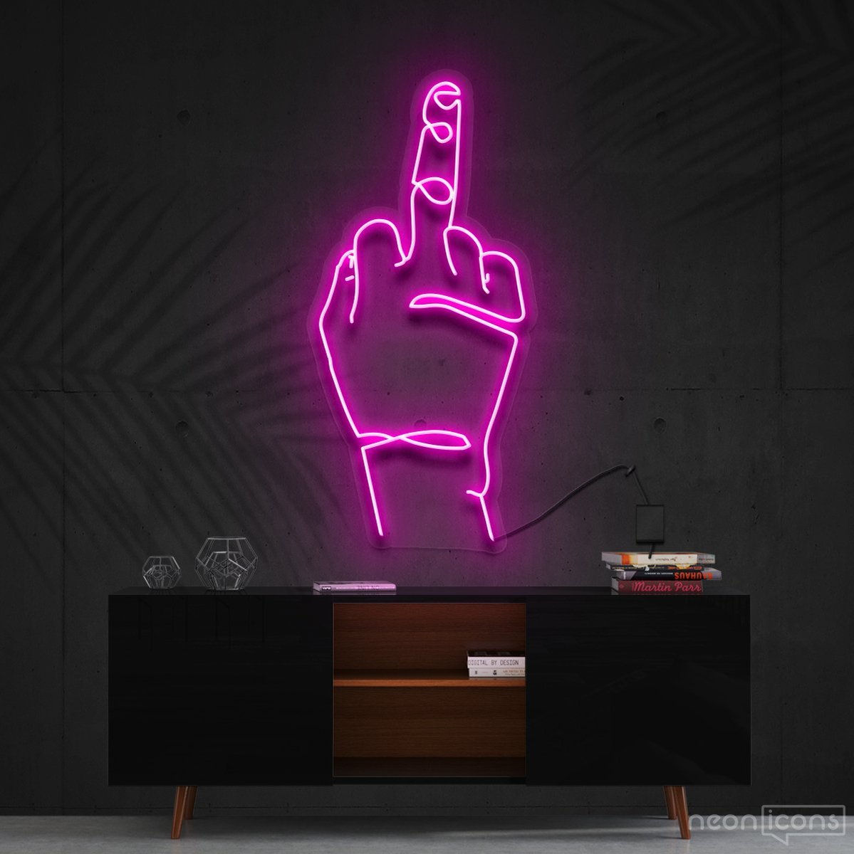 "Go F**k Yourself" Neon Sign 60cm (2ft) / Pink / Cut to Shape by Neon Icons