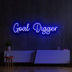 "Goal Digger" Neon Sign 60cm (2ft) / Blue / LED Neon by Neon Icons