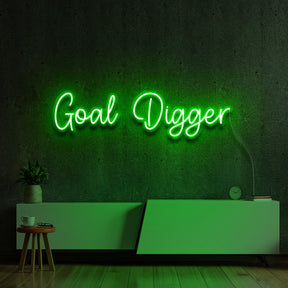 "Goal Digger" Neon Sign 60cm (2ft) / Green / LED Neon by Neon Icons