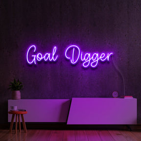 "Goal Digger" Neon Sign 60cm (2ft) / Purple / LED Neon by Neon Icons