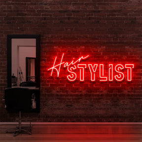 "Hair Stylist" Neon Sign for Hair Salons & Barbershops by Neon Icons