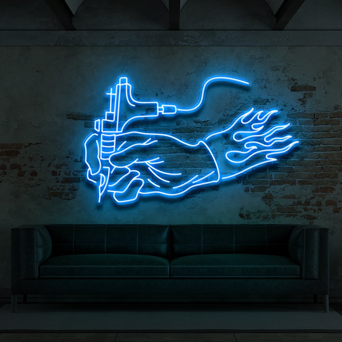 "Hand of an Artist" Neon Sign for Tattoo Parlours by Oops Neon