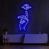 "Hand of Creation" Neon Sign 60cm (2ft) / Blue / LED Neon by Neon Icons