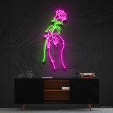 "Hand of Love" Neon Sign 90cm (3ft) / Cut to Shape by Neon Icons