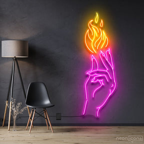 "Hand of Passion" Neon Sign